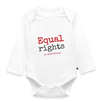 Equal rights, no exceptions - Organic Longsleeve Baby Bodysuit - white - Front