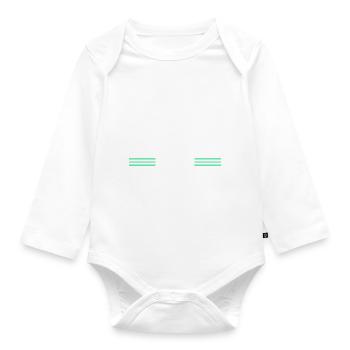 blogger statement hearbeat logging joke - Baby Bio-Langarm-Body - Weiß - Vorne