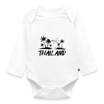 Thailandia - Body ecologico per neonato a manica lunga - bianco - Fronte