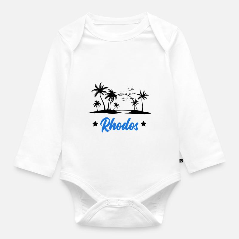Rhodes - Body Bébé bio manches longues - blanc