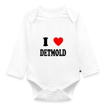 I love Detmold - Baby Bio-Langarm-Body - Weiß - Vorne