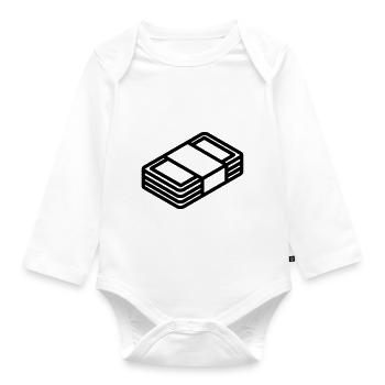 Geld - Baby Bio-Langarm-Body - Weiß - Vorne