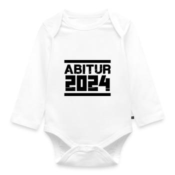 abitur 2024 - Baby Bio-Langarm-Body - Weiß - Vorne