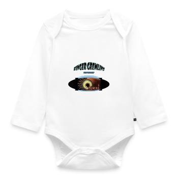 Skateboard Creature Monster Sport Finger Gremlin - Organic Longsleeve Baby Bodysuit - white - Front