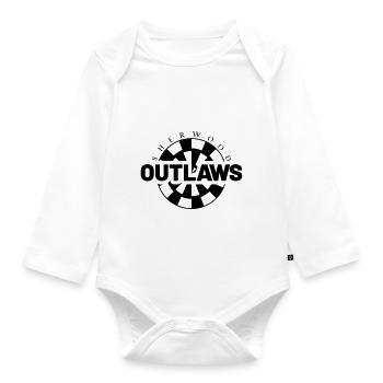sherwood outlaws Dartscheibe - Baby Bio-Langarm-Body - Weiß - Vorne