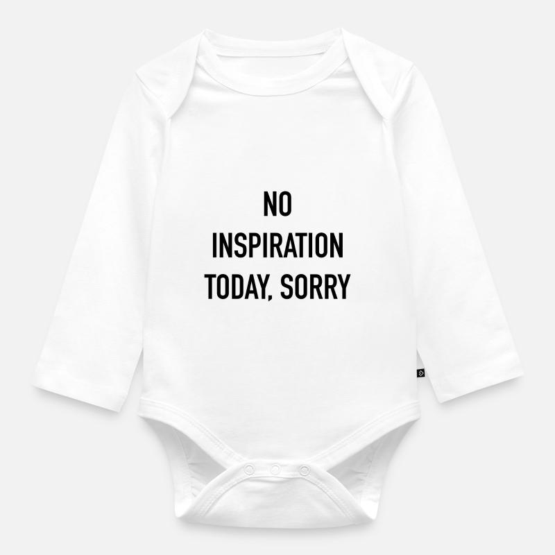 No inspiration today - Body Bébé bio manches longues - blanc