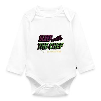 Chef (male) provocative funny pastry chef - Organic Longsleeve Baby Bodysuit - white - Front