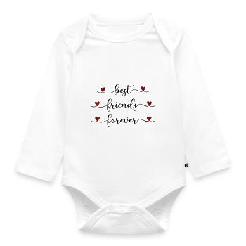 beste Freunde - Baby Bio-Langarm-Body - Weiß - Vorne