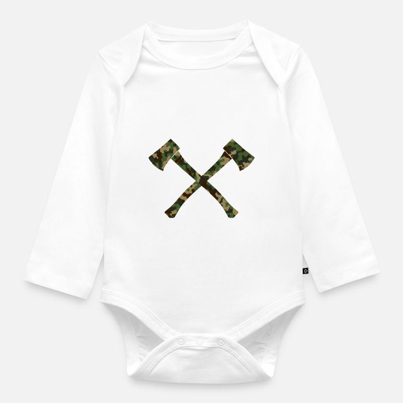 Axt - Baby Bio-Langarm-Body - Weiß