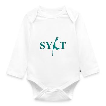 Sylt - North Sea - Germany - Kampen - Island - Organic Longsleeve Baby Bodysuit - white - Front