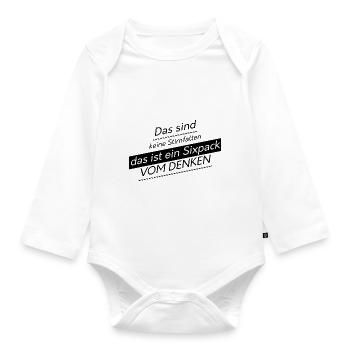 witzige geschenkidee - Baby Bio-Langarm-Body - Weiß - Vorne
