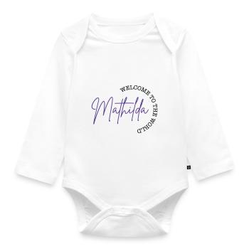 mathilda - Baby Bio-Langarm-Body - Weiß - Vorne