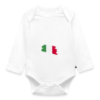 Italie drapeau italien - Body Bébé bio manches longues - blanc - Devant