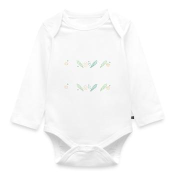 Burning Sage Today Serenity Tomorrow Smudge - Organic Longsleeve Baby Bodysuit - white - Front