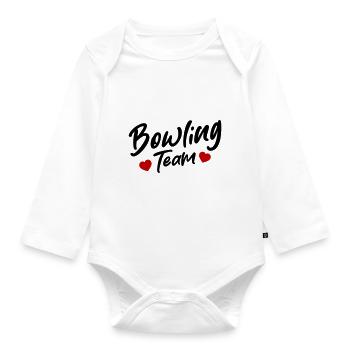Bowling Team - Organic Longsleeve Baby Bodysuit - white - Front