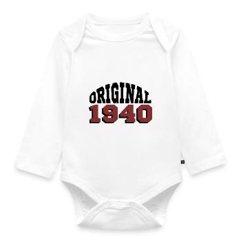 Original 1940 - Organic Longsleeve Baby Bodysuit - white - Front