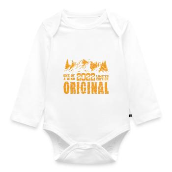 Geburtstagsgeschenk 2022 - 2022 - Baby Bio-Langarm-Body - Weiß - Vorne