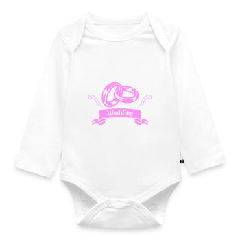 Wedding Rings Ring Wedding 1 - Organic Longsleeve Baby Bodysuit - white - Front