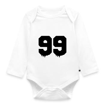 99 - Organic Longsleeve Baby Bodysuit - white - Front