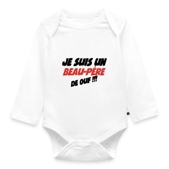 Ein verrückter Schwiegervater - Baby Bio-Langarm-Body - Weiß - Vorne