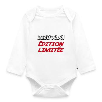 BEAUTIFUL DAD limitierte Auflage - Baby Bio-Langarm-Body - Weiß - Vorne