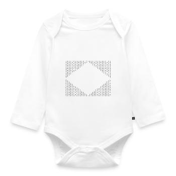 Zahlenmuster - Baby Bio-Langarm-Body - Weiß - Vorne