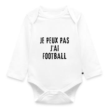 Football - Fußball - Fútbol - Calcio - Foot - Cool - Body Bébé bio manches longues - blanc - Devant