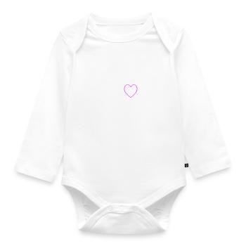 Bachelor Crew Cœur - Body Bébé bio manches longues - blanc - Devant