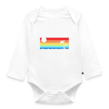Sizilien Italien Urlaub Sicilia Idee - Baby Bio-Langarm-Body - Weiß - Vorne