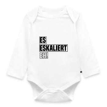 es eskaliert eh - Baby Bio-Langarm-Body - Weiß - Vorne