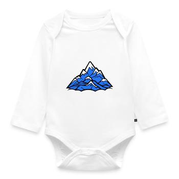 Mountains Mountains - Organic Longsleeve Baby Bodysuit - white - Front