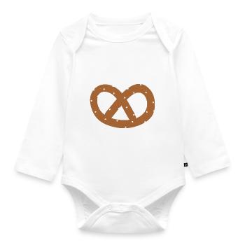 Pretzel - Organic Longsleeve Baby Bodysuit - white - Front