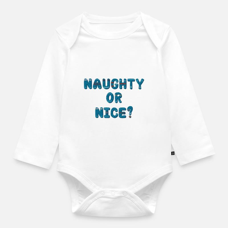 Coquin ou gentil ? - Body Bébé bio manches longues - blanc