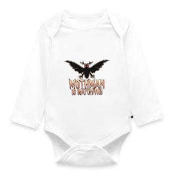 MOTHMAN REGARDE - Body Bébé bio manches longues - blanc - Devant