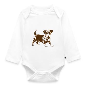 Jack Russell Terrier Purebred Dog - Organic Longsleeve Baby Bodysuit - white - Front