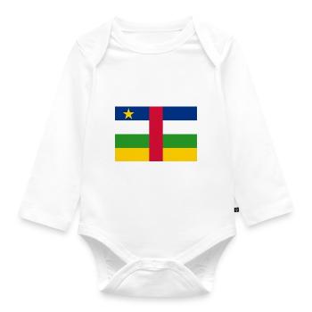 Central African Republic - Organic Longsleeve Baby Bodysuit - white - Front