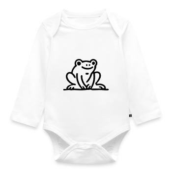 Frog Frog - Organic Longsleeve Baby Bodysuit - white - Front