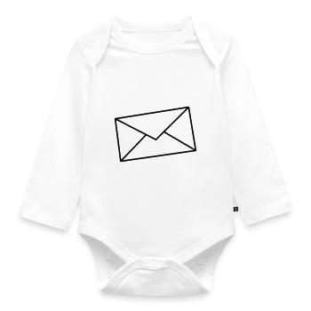 Brief - Baby Bio-Langarm-Body - Weiß - Vorne