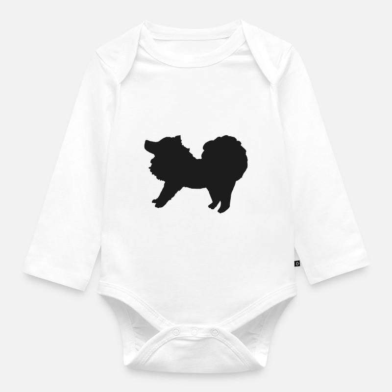 Spitz schwarz - Baby Bio-Langarm-Body - Weiß