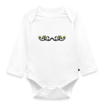 Élément floral - Body Bébé bio manches longues - blanc - Devant