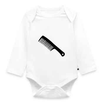 Kamm - Baby Bio-Langarm-Body - Weiß - Vorne