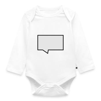 Sprechblase - Organic Longsleeve Baby Bodysuit - white - Front