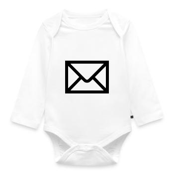 Brief - Post - Email - Baby Bio-Langarm-Body - Weiß - Vorne