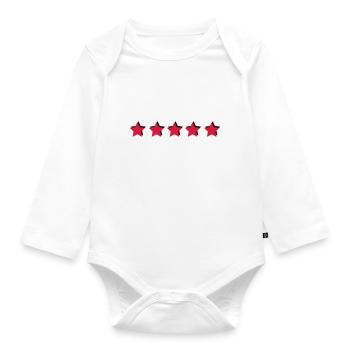 sterne - Baby Bio-Langarm-Body - Weiß - Vorne