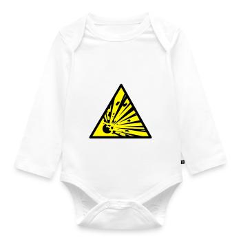 explosiv - Baby Bio-Langarm-Body - Weiß - Vorne