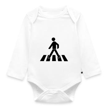 Fussgänger - Baby Bio-Langarm-Body - Weiß - Vorne