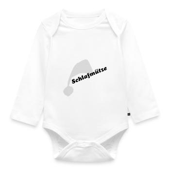 Sleepyhead -1 - - Organic Longsleeve Baby Bodysuit - white - Front