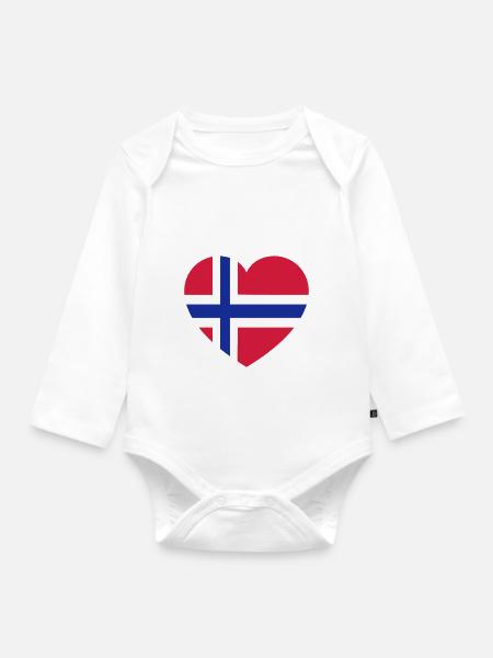norway - Baby Bio-Langarm-Body - Weiß