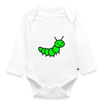 caterpillar - Organic Longsleeve Baby Bodysuit - white - Front