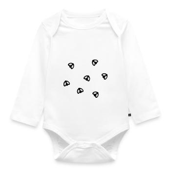 Fliegen - Baby Bio-Langarm-Body - Weiß - Vorne